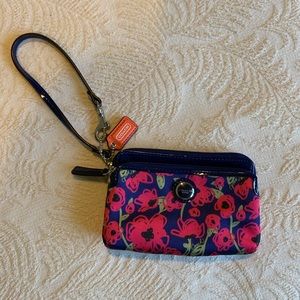 Floral Coach Wristlet